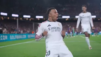 Kylian Mbappé silenció el Camp Nou tras anotar el 1-0 de Real Madrid sobre Barcelona