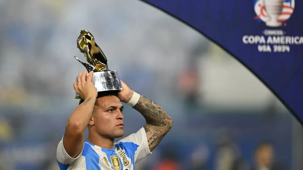 Maillot Argentine Adidas Lautaro Martinez - Finale Copa America 2024 - Bleu Taille M