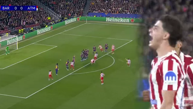 Julián Álvarez abrió el camino al triunfo de Atlético Madrid vs Barcelona con un tremendo golazo / Captura / ESPN