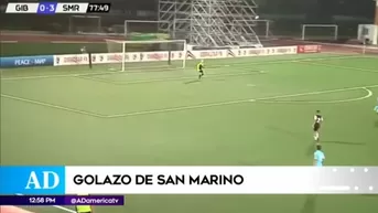 Golazo de media cancha en triunfo histórico de San Marino