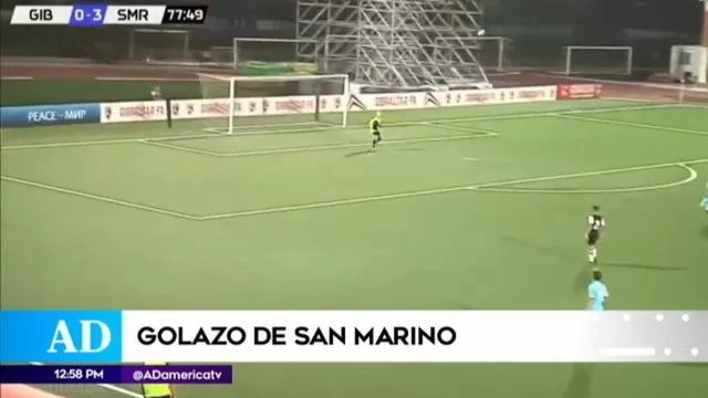 Golazo de media cancha en triunfo histórico de San Marino