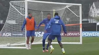 El GOLAZO que metió Mbappé en los entrenamientos de Francia previo al duelo con Marruecos