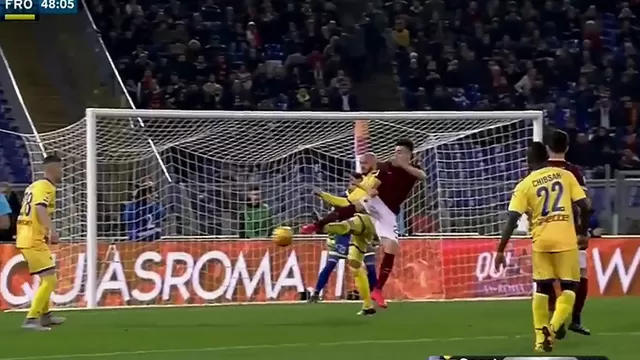 Golazo de taco de El Shaarawy en su debut con la Roma ante Frosinone