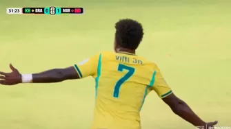 Vinicius Junior puso el empate 1-1 entre Brasil vs Marruecos / Foto: América TV / Video: América TV