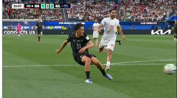 Así fue el segundo gol de Nueva Zelanda ante Irán. 