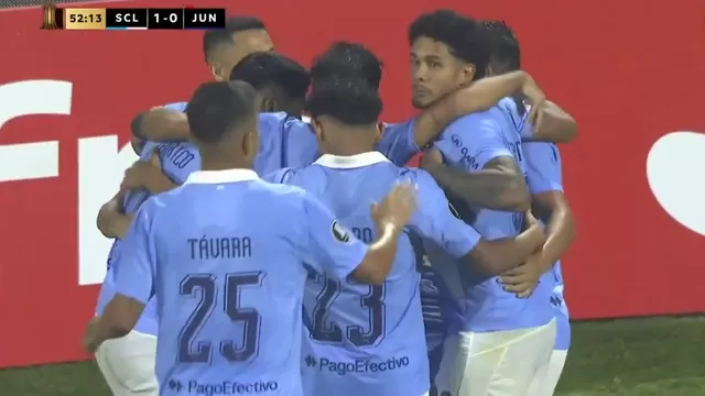 Santiago González anotó el 1-0 de Sporting Cristal vs Junior tras gran remate desde larga distancia / Captura / ESPN
