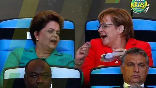 Los graciosos gestos de Merkel y Rousseff en el Alemania - Argentina-foto-3