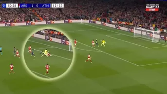 El grosero error de Giuliano Simeone en el Arsenal vs Atlético