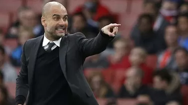 Guardiola, técnico del Manchester City. Guardiola, técnico del Manchester City.