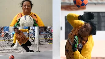 A sus 57 años, Alma "vuela" bajo el arco como sus ídolos Casillas y Buffon