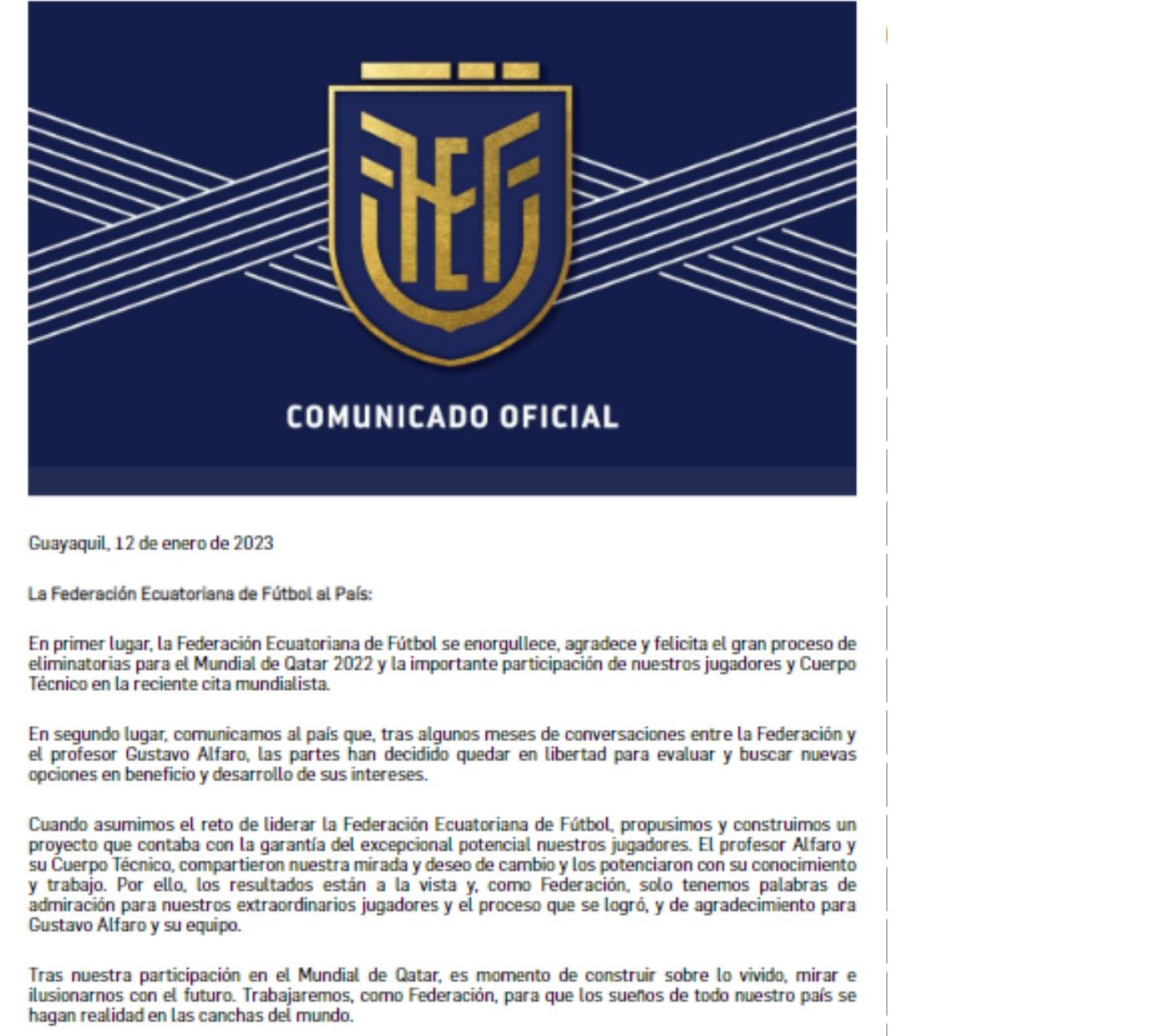 Comunicado FEF