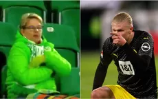 Haaland celebró gol e hincha del Wolfsburgo le respondió con gesto obsceno - Noticias de haaland