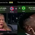 Haaland y Vinicius responden a su propio meme viral previo al Brasil vs Noruega
