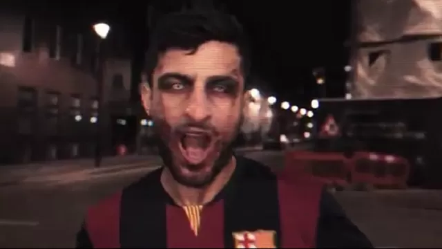 Halloween: la versión zombie de Luis Suárez siembra el pánico