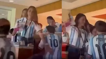 Hijos de Lionel Messi son virales por una pelea durante partido de Argentina