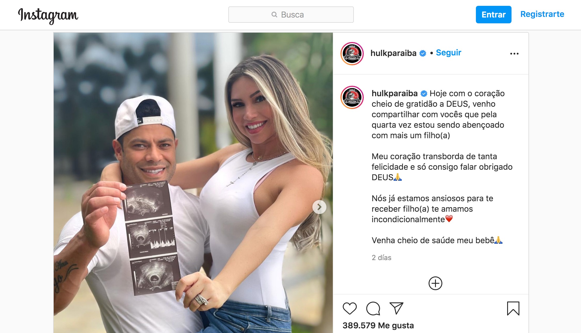 Hulk comunicó que será padre junto a la sobrina de su exesposa | America  deportes