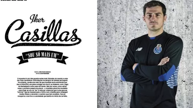 Casillas dio una entrevista a la revista oficial del Porto (Foto: Revista Drag&amp;otilde;es)