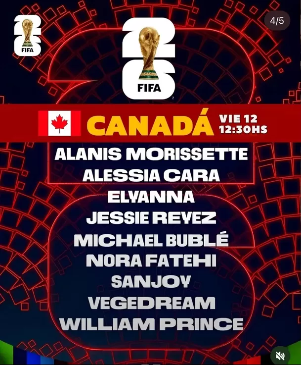 El desfile de estrellas para la segunda inauguración del Mundial 2026. 