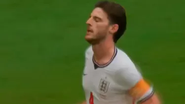 Declan Rice puso el 1-0 de Inglaterra sobre Francia / Foto: DSports Declan Rice puso el 1-0 de Inglaterra sobre Francia / Foto: DSports