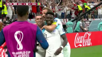 Inglaterra vs. Senegal: Saka anotó el 3-0 para los 'Tres Leones' en el partido