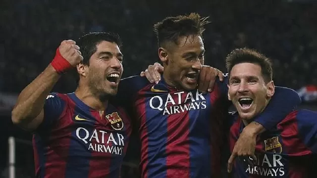 Suárez, Messi y Neymar en Barcelona, antes de que el brasileño partiera al PSG. Foto: EFE
