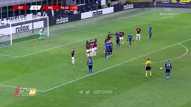Inter: Eriksen y el genial gol de tiro libre que eliminó al Milan de Copa Italia