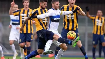 Inter de Milán empató 3-3 en su visita al colero Hellas Verona