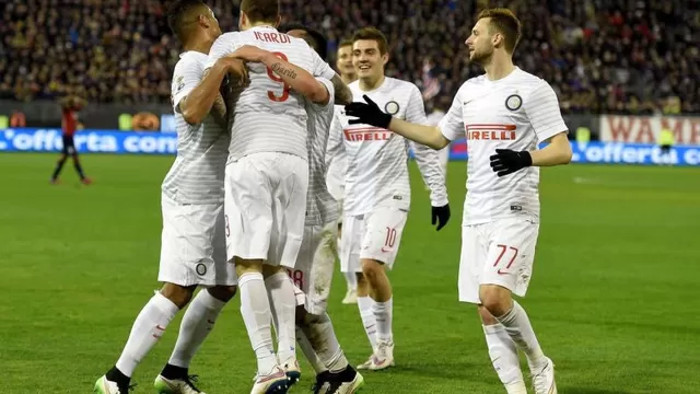 Inter de Milán venció 2-1 a Cagliari de visita por la Liga italiana