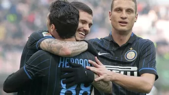 Inter de Milán venció al Genoa con goles de Palacio, Icardi y Vidic