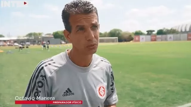 Octavio Manera, preparador físico del comando técnico del Chacho Coudet. | Video: Twitter