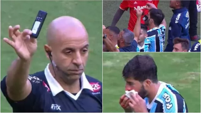 Inter vs. Gremio: Lucas Silva agredido en la cara con celular lanzado desde la tribuna
