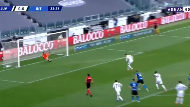 Inter vs. Juventus: Cristiano Ronaldo falló penal, pero puso el 1-0 tras el rebote