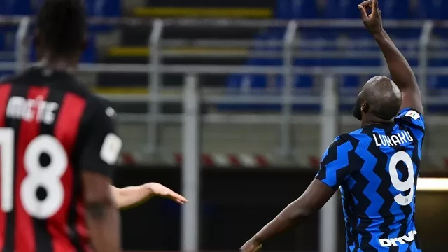 Inter vs. Milan: Lukaku marcó de penal el empate 1-1 para el cuadro nerazzurri