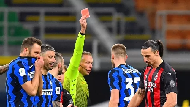 Inter vs. Milan: Zlatan Ibrahimovic vio la roja y el rossonero se quedó con 10 hombres