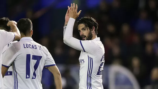 Isco anot&amp;oacute; en la goleada del Real Madrid sobre el Deportivo.