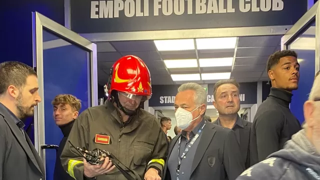Incendio en el estadio del Empoli. | Video: @DAZN_IT