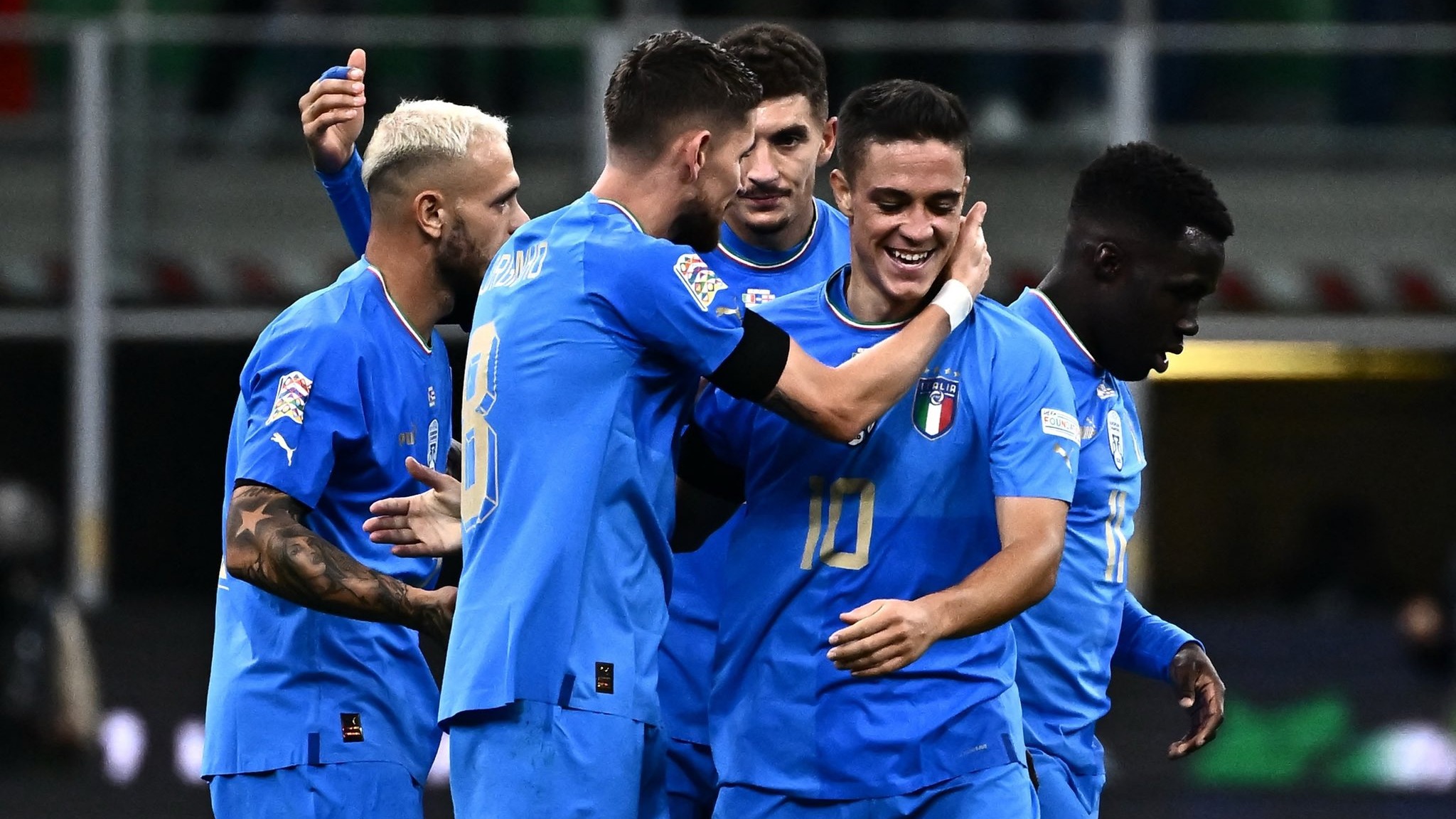 Italia venció 1-0 a Inglaterra  que descendió a la liga B de la Nations League