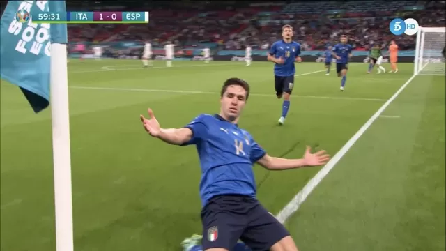 Italia vs. España: Federico Chiesa marcó el 1-0 en Wembley con genial derechazo