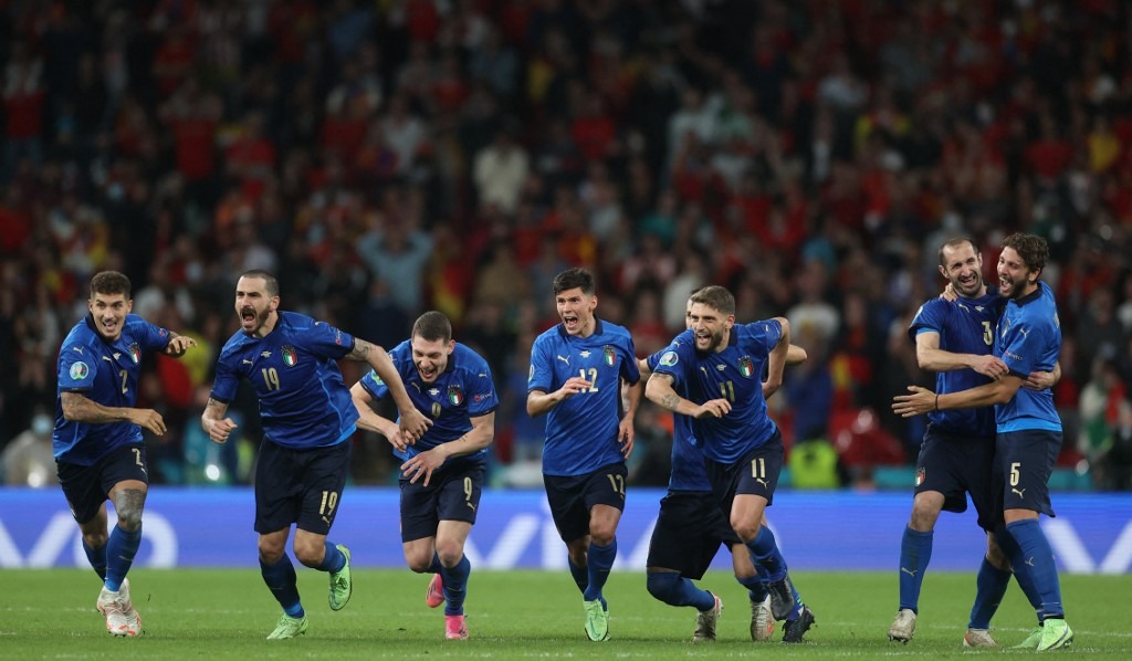 Italia eliminó a España por la vía de los penales y clasificó a la final de la Eurocopa | Foto: AFP.