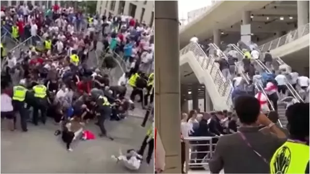 Mira lo que pasó en los accesos a Wembley. | Video: Twitter