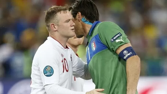 Italia vs. Inglaterra: el mano a mano que le ganó Buffon a Rooney