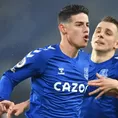 James Rodríguez marcó golazo, pero Everton solo pudo empatar 1-1 con Leicester