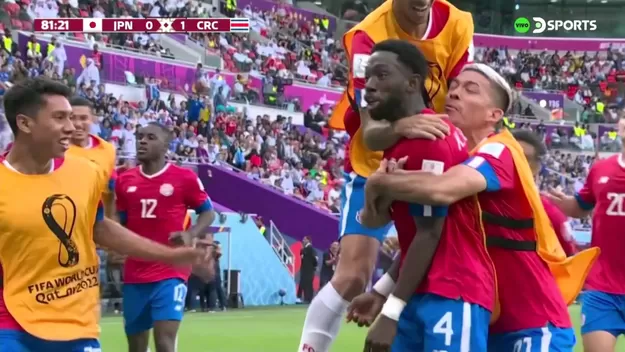 Japón vs. Costa Rica: Fuller marcó el 1-0 para los 'ticos' y sorprende a nipones
