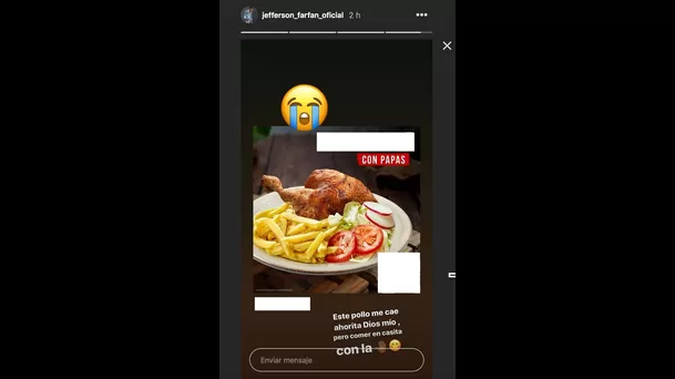 Esta fue la imagen que compartió Jefferson Farfán | Foto: Instagram.