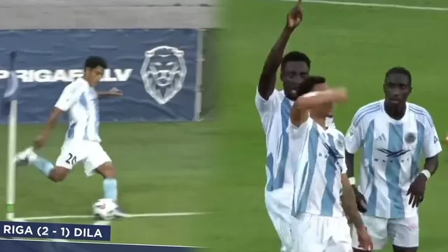 Joao Grimaldo destacó con gran asistencia en el triunfo del Riga FC de Letonia / AD / Canal N