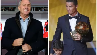 Johan Cruyff criticó que Cristiano Ronaldo haya ganado el Balón de Oro