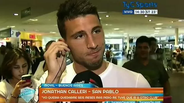Jonathan Calleri: ex Boca Juniors &quot;muy contento&quot; de llegar al Sao Paulo