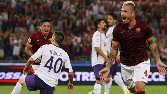 Con Juan Manuel Vargas: Fiorentina cayó ante la Roma por la Serie A