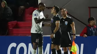 Raúl Gustavo del Corinthians agredió al juez de línea en el encuentro / Foto: AFP / Video: @dataref_ar