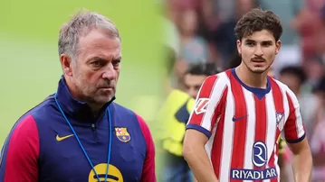 Hansi Flick tomó drástica decisión sobre posible fichaje de Julián Álvarez al Barcelona
